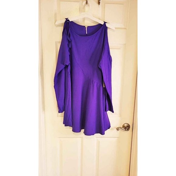 NWT Free People Tunic Mini Dress Violet Purple Size Medium - Picture 2 of 10